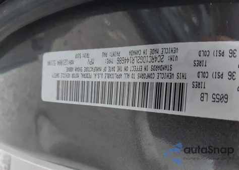 2020 Chrysler Voyager Lxi z USA, uszkodzony, nr VIN 2C4RC1DG2LR144686